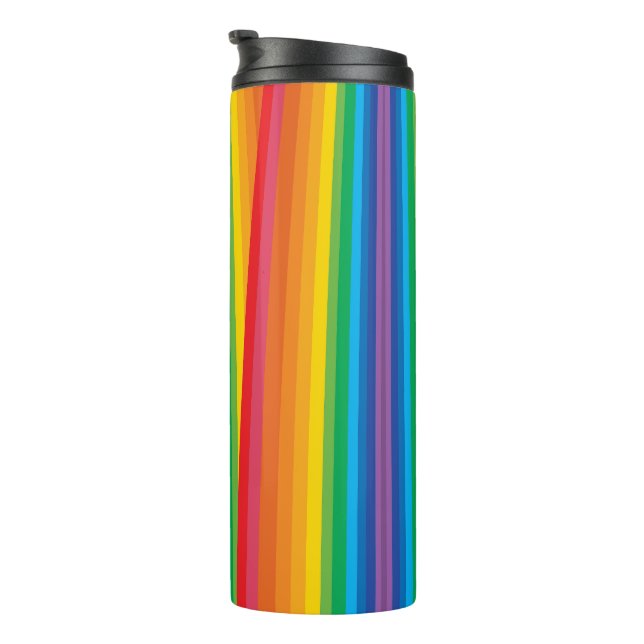 Retro Rainbows Thermal Tumbler (Rotated Right)