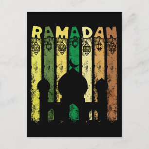 Retro Ramadan Mosque Postcard
