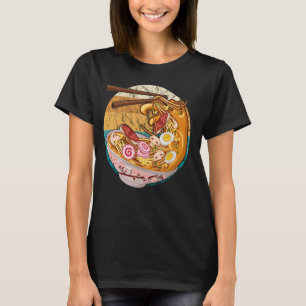 Retro Ramen Bowl Vintage Japanese Noodle Art T-Shirt