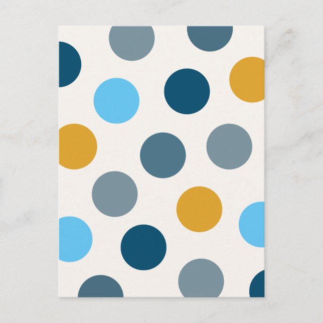 Retro Random Polka Dots Postcard (Front)