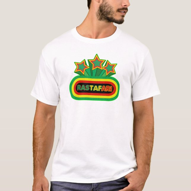 Retro Rastafari Stars Dark Shirts (Front)