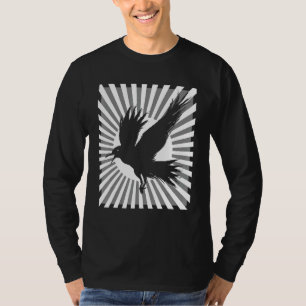 Retro Raven Aesthetic Japanese Black Crow T-Shirt