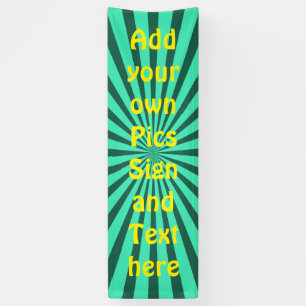 Retro Rays black transp. + your backgr. & ideas Banner