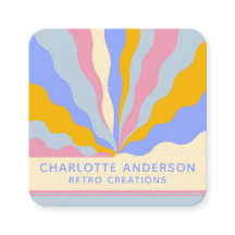 Retro Rays QR Code Creative Networking
