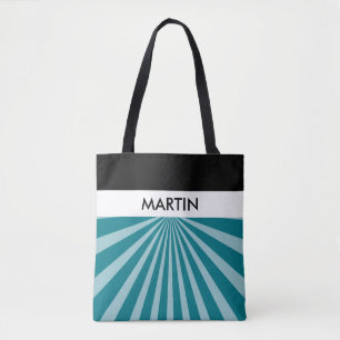 Retro Rays white transparent + your idea Tote Bag