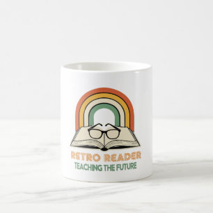 Retro Reader Teaching The Future Vintage 70s Coffee Mug
