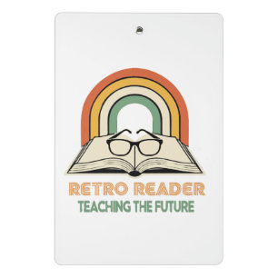 Retro Reader Teaching The Future Vintage 70s Mini Clipboard
