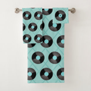 Retro Record Shower Bath Towel Set