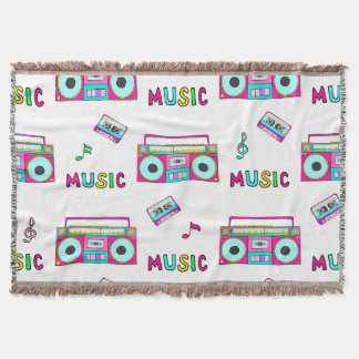 Retro Recorder Tape Seamless Throw Blanket