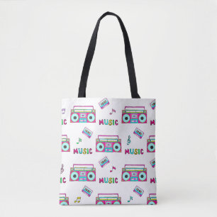 Retro Recorder Tape Seamless Tote Bag