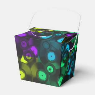 Retro Records Neon Colourful Collage Favour Box