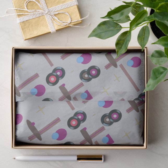 Retro Records Style 1 Tissue Paper (Gift)