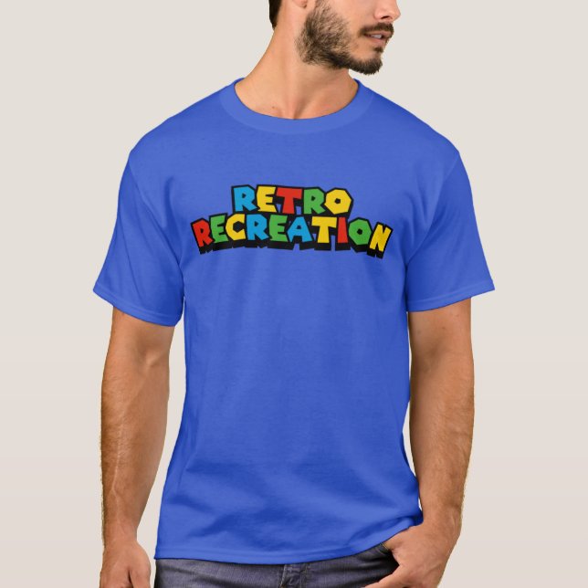 Retro Recreation Super Mario Logo T-Shirt (Front)