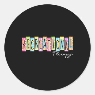 Retro Recreational Therapy Back To School Colourfu Classic Round Sticker