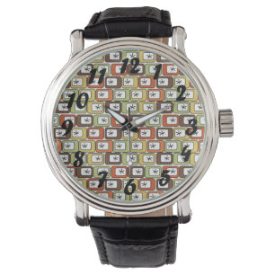 Retro Rectangles with Starbursts Watch