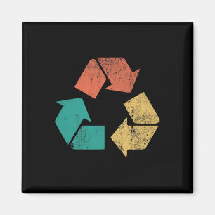 Retro Recycle Logo Protect Nature Earth Day Men Wo Magnet