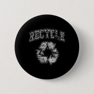 Retro Recycle Protect Nature Earth Day  6 Cm Round Badge