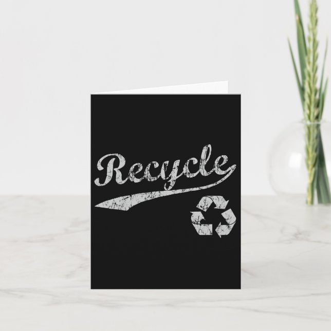 Retro Recycle Sporty Environmental  Card (Front)