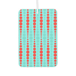 Retro Red and Turquoise Dots Air Freshener