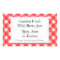 Retro Red and White Plaid Custom Canning Stickers