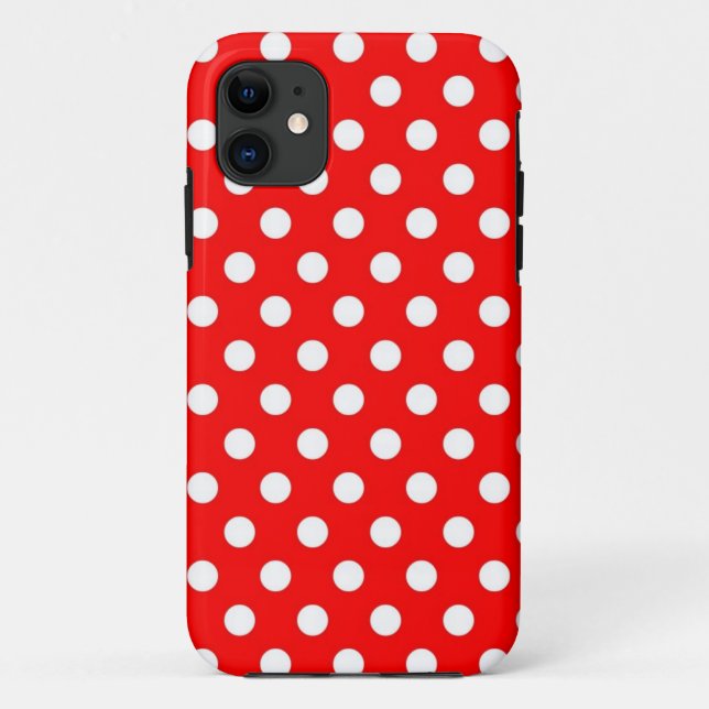 Retro Red and White Polka Dots iPhone 5s Case (Back)