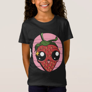 Retro Red Berry Summer Food Fruit Kawaii Strawberr T-Shirt