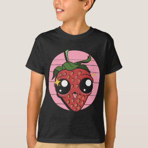 Retro Red Berry Summer Food Fruit Kawaii Strawberr T-Shirt