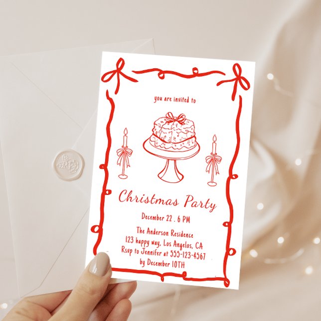 Retro Red Christmas Party | Vintage Holiday Invitation (Creator Uploaded)