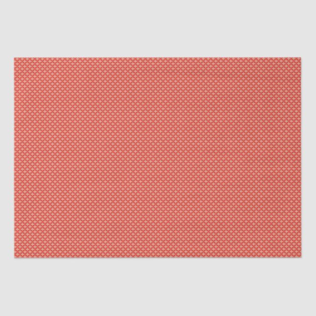Retro red Christmas star nostalgic pattern Tissue Paper (Front)