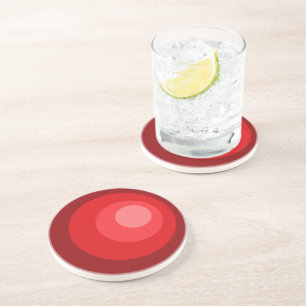 Retro Red Circles Coaster
