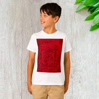 Retro Red Circuit Board Tech Pattern