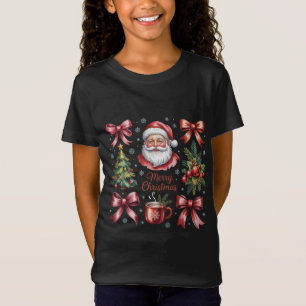 Retro Red Coquette Christmas Cute Xmas Holiday T-Shirt