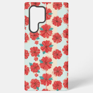 Retro Red Floral Pattern Phone Case