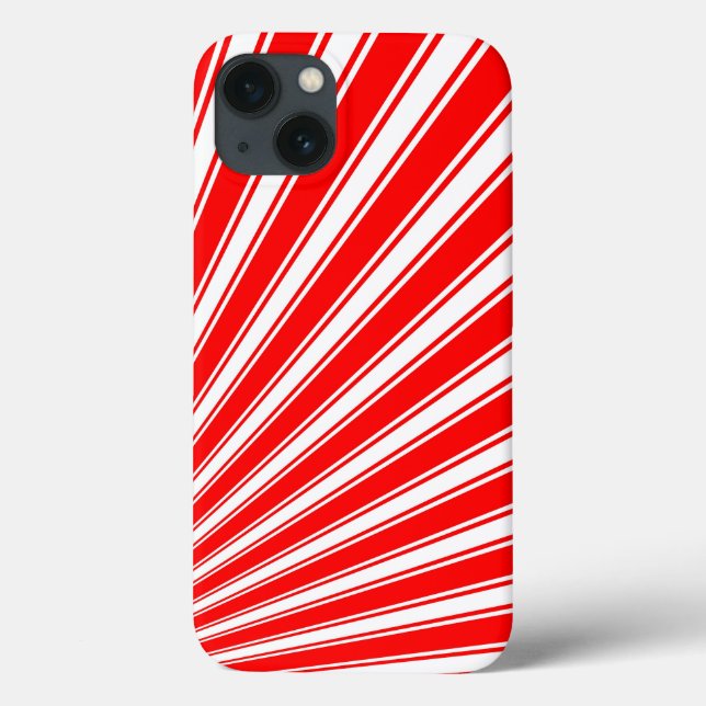 Retro Red Funky Sun Rays Background Case-Mate iPhone Case (Back)