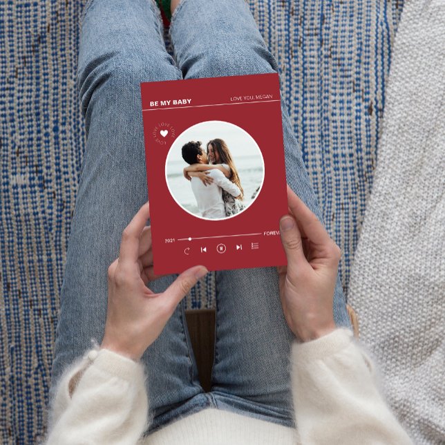 Retro Red Heart Forever Love Valentine's Card (Retro Red Heart Forever Love Valentine's Day)