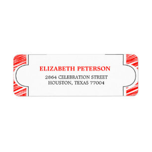 Retro Red holiday address label