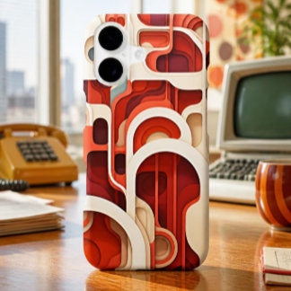 Retro red Iphone case