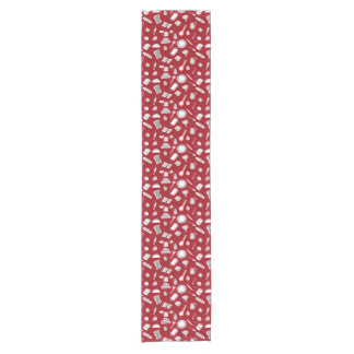 Retro Red Kitchen Short Table Runner