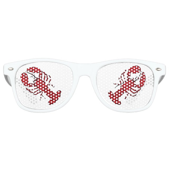 Retro red  lobster rockabilly sunglasses (Front)