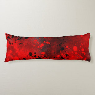 Retro Red Paint Splatter Body cushion