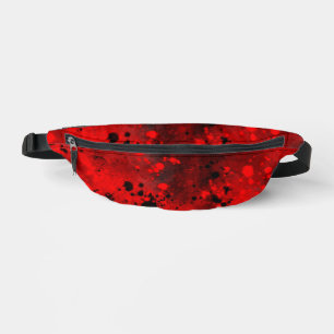 Retro Red paint splatter Bum Bags