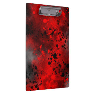 Retro Red  Paint Splatter Clipboard