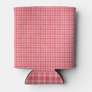 Retro red plaid tartan: seamless pattern. can cooler