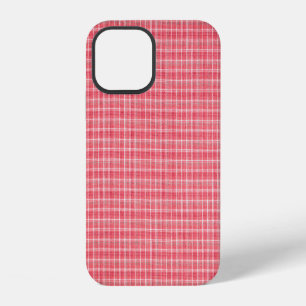 Retro red plaid tartan: seamless pattern. iPhone 12 case