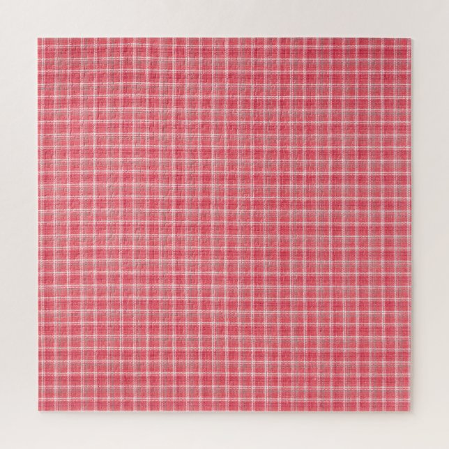 Retro red plaid tartan: seamless pattern. jigsaw puzzle (Vertical)