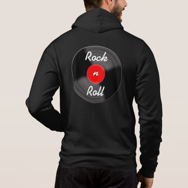 Retro Red Record Jacket Hoodie  (Back)