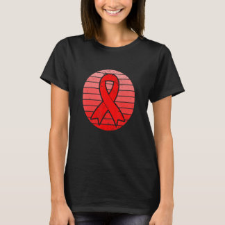 Retro Red Ribbon World Aids Day Awareness Costume T-Shirt