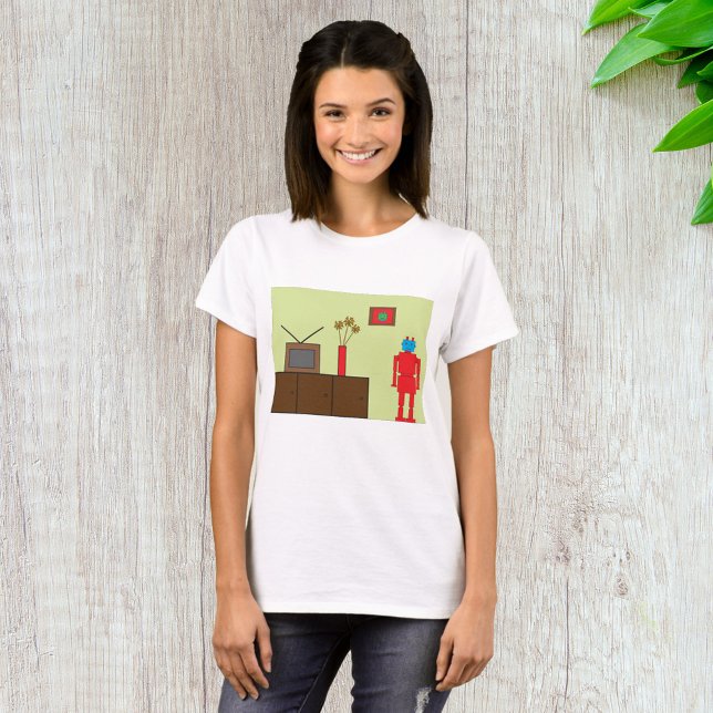 Retro Red Robot T-Shirt (Creator Uploaded)