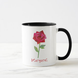 Retro Red Rose Cute Midcentury Valentine  Mug