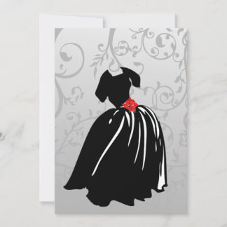 Retro Red Rose Debutante Ball Invitation